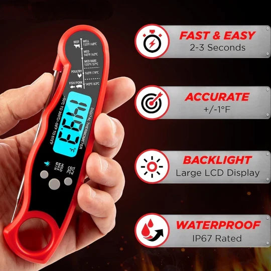 Instant-Read Thermometer 3-Second Read Water-Resistant