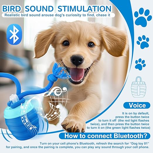 Interactive Dog Ball Motion-Activated USB Rechargeable 3 Play Modes
