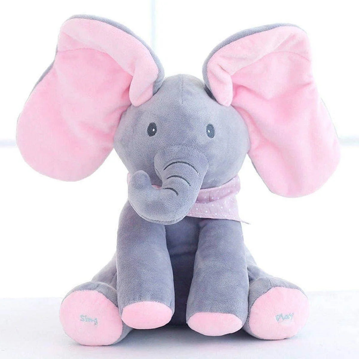 Interactive Plush Elephant Toy Peekaboo Ears & Singing Songs