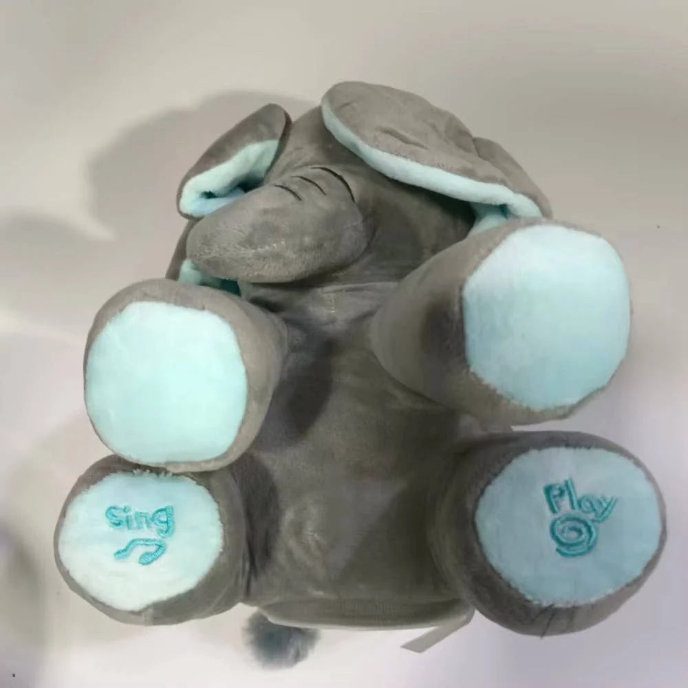 Interactive Plush Elephant Toy Peekaboo Ears & Singing Songs