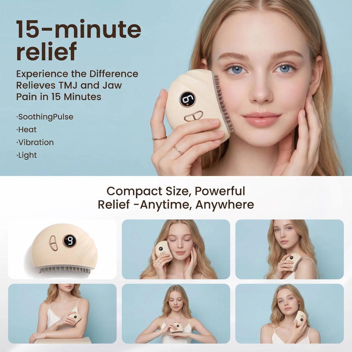 Jaw & Neck Massager Heated Multi-Point Rechargeable