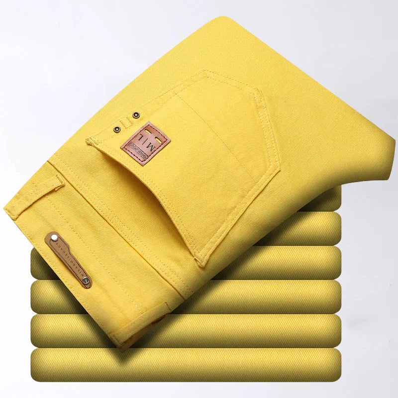 Jeans Slim Fit Straight Leg Stretch Denim