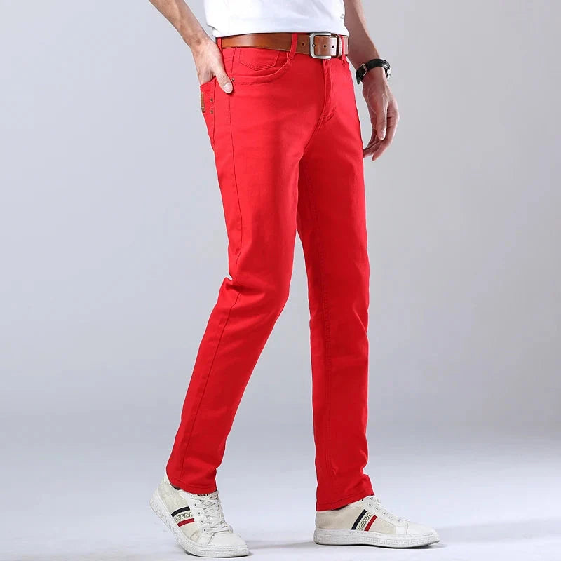 Jeans Slim Fit Straight Leg Stretch Denim