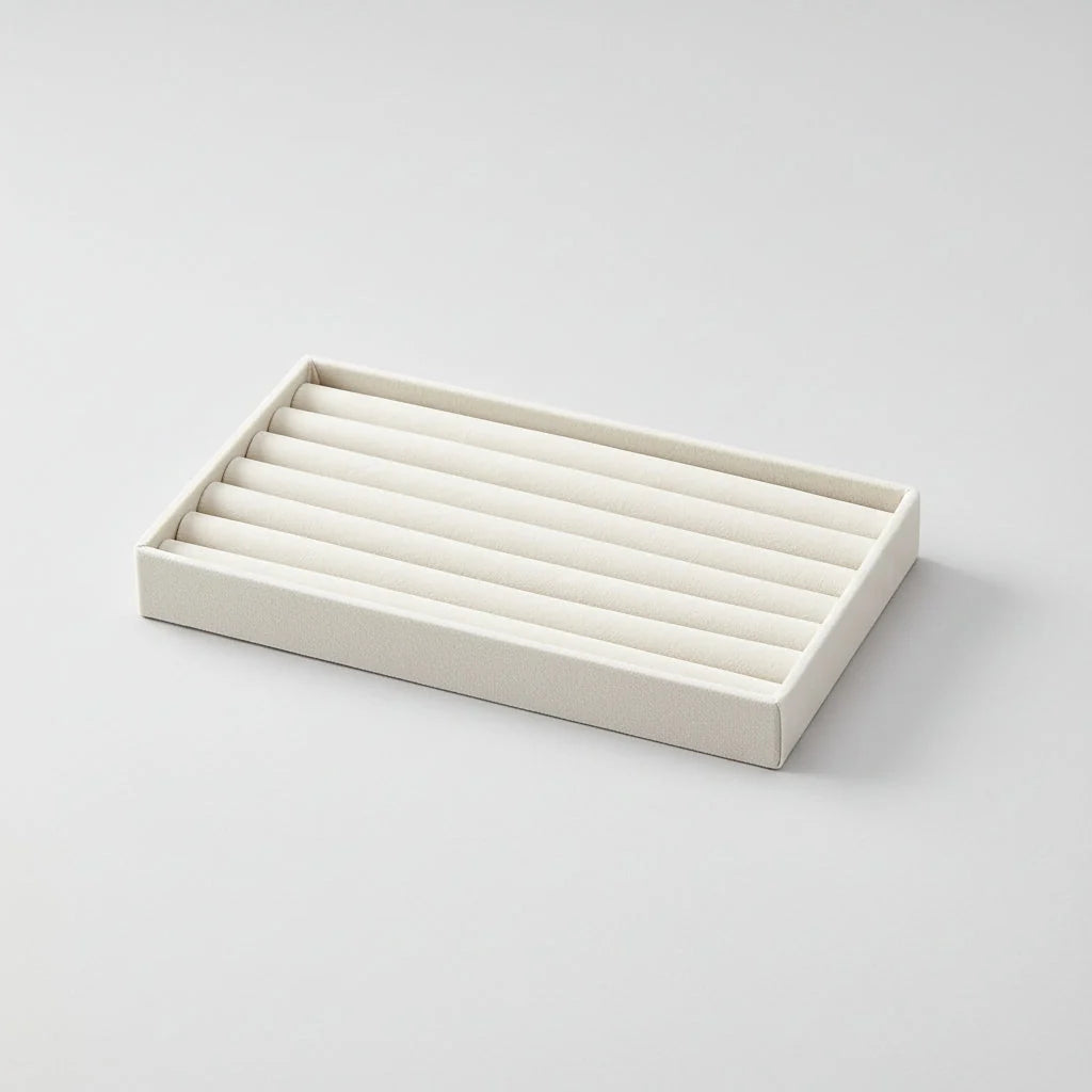 Jewelry Drawer Organizer Lined Compartments Tangle-Free Protection