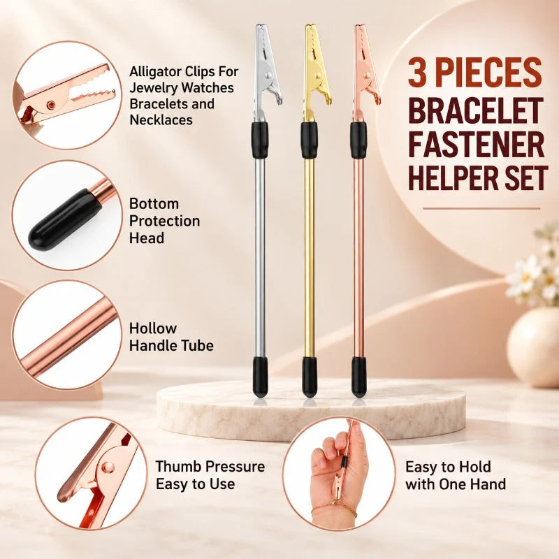Jewelry Fastener Tool One-Hand Clasp Aid Set of 3