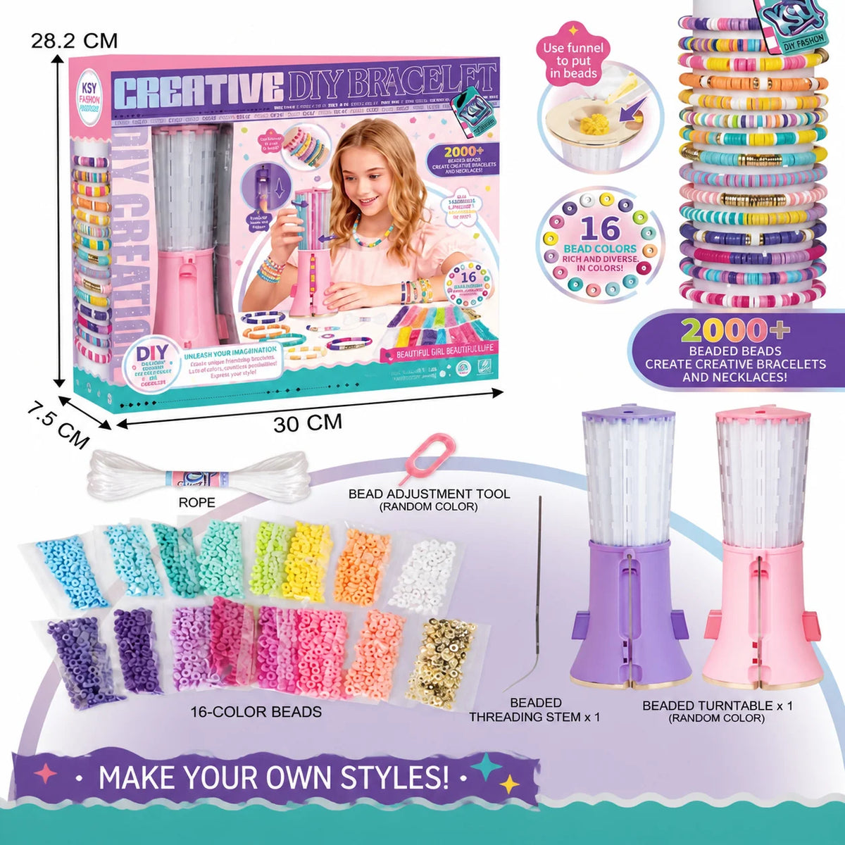 Jewelry Making Kit Beads & Charms Screen-Free Activity