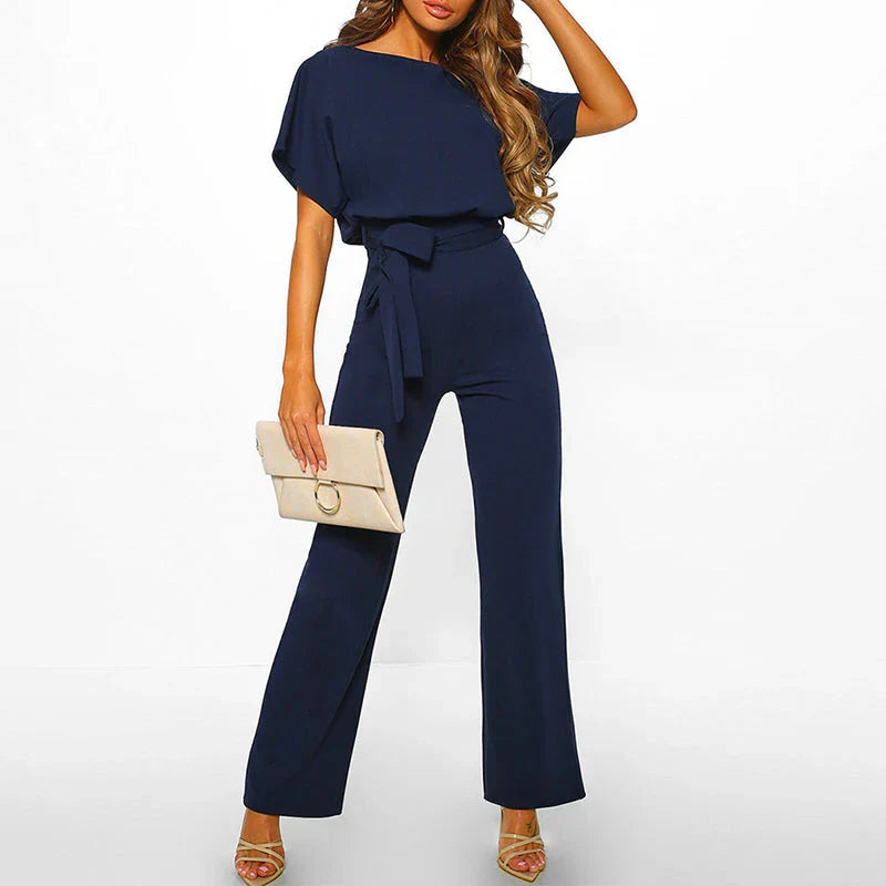 Jumpsuit Fitted Cotton Blend Wrinkle-Resistant Machine Washable