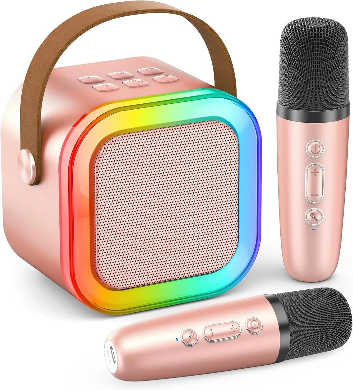 Karaoke Speaker Set Bluetooth 5.0 Dual Microphones Voice Effects