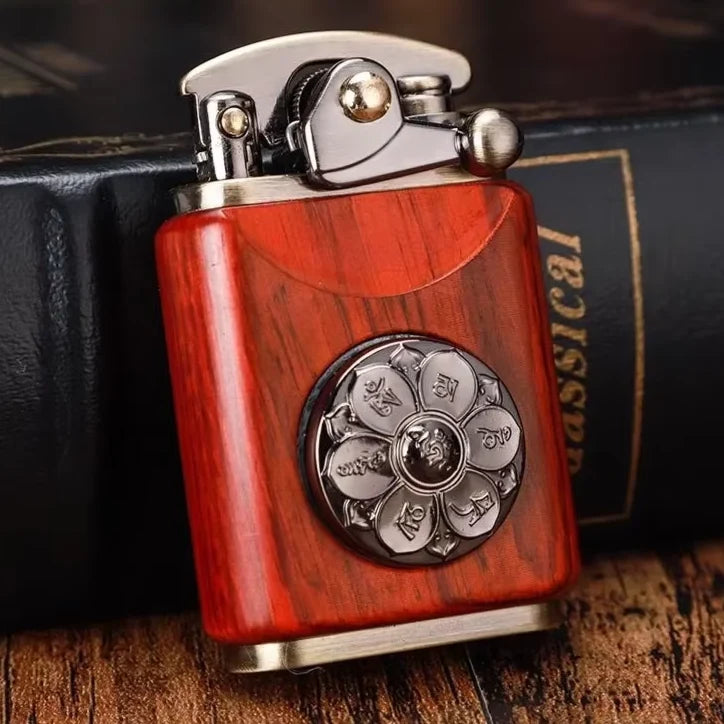 Kerosene Lighter Wood Finish Retro Design