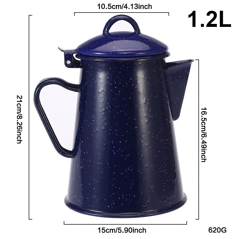Kettle Enamel Stovetop Compatible Ergonomic Handle