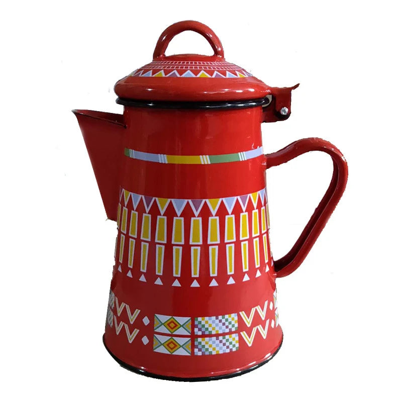 Kettle Enamel Stovetop Compatible Ergonomic Handle