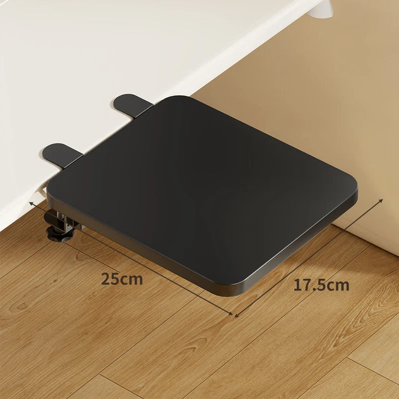 Keyboard Tray Bamboo Clamp-Mounted Pull-Out