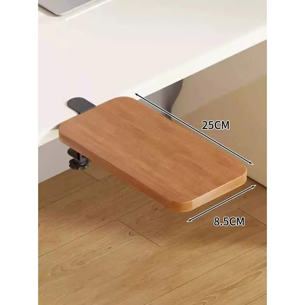 Keyboard Tray Bamboo Clamp-Mounted Pull-Out