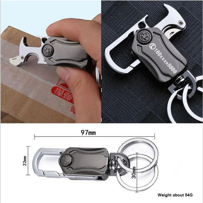 Keychain 360-Degree Rotating Multifunctional Aluminum Alloy
