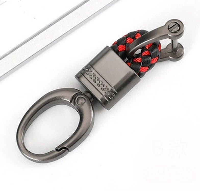 Keychain Lanyard Woven Loop Metal Key Ring for Neck or Belt Carrying