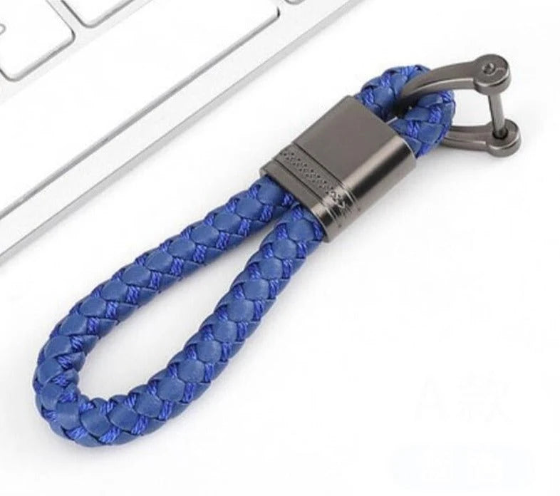 Keychain Lanyard Woven Loop Metal Key Ring for Neck or Belt Carrying