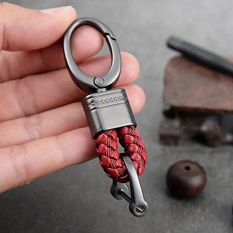 Keychain Lanyard Woven Loop Metal Key Ring for Neck or Belt Carrying