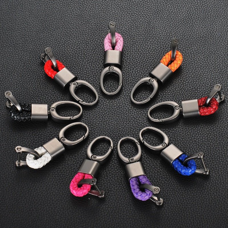 Keychain Lanyard Woven Loop Metal Key Ring for Neck or Belt Carrying