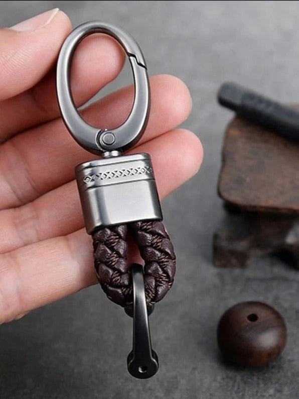 Keychain Lanyard Woven Loop Metal Key Ring for Neck or Belt Carrying