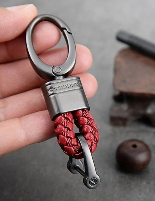 Keychain Lanyard Woven Loop Metal Key Ring for Neck or Belt Carrying