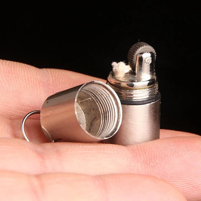 Keychain Lighter Refillable Waterproof Metal