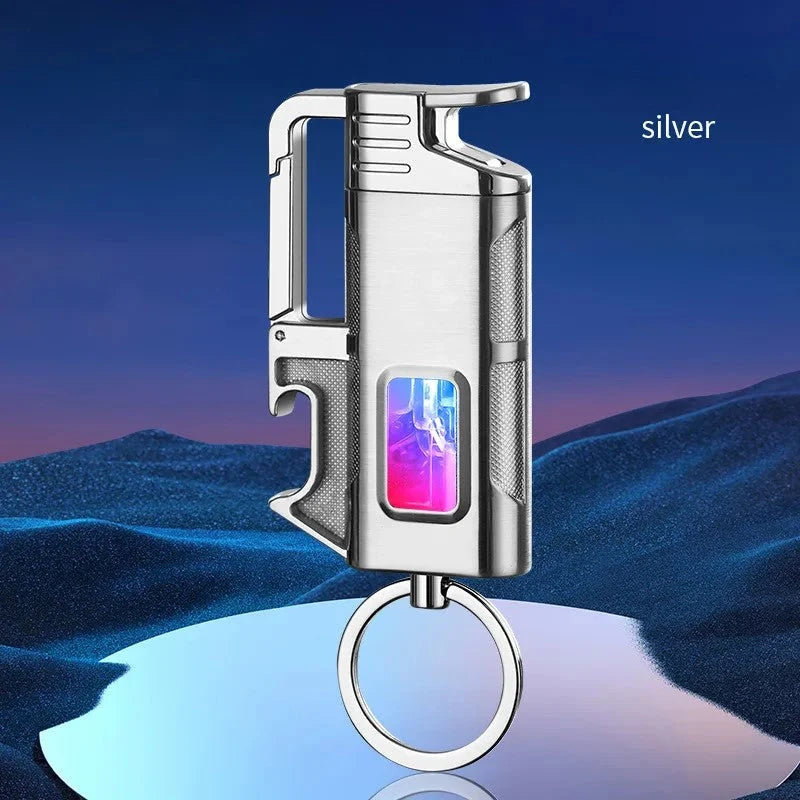 Keychain Lighter Windproof Built-In Bottle Opener
