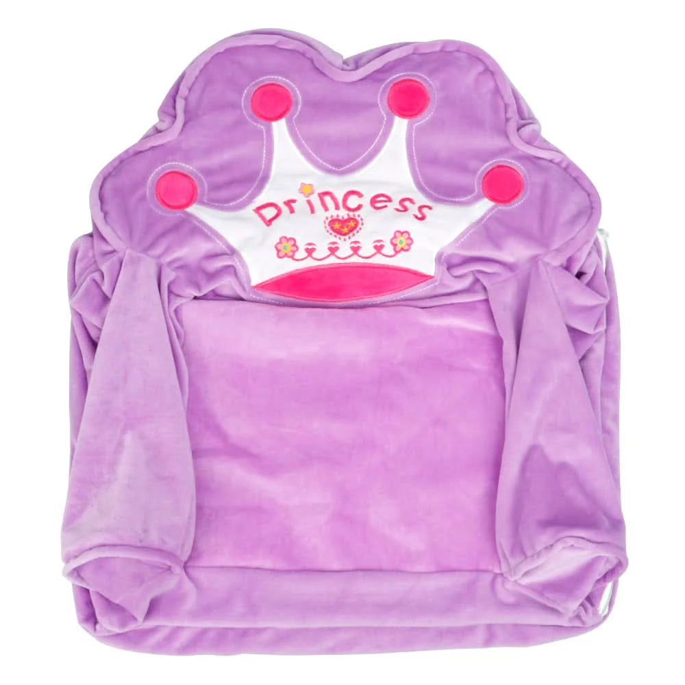 Kids' Bench Foldable Animal Design Padded Velour Seat