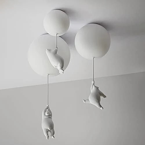 Kids Ceiling Light Balloon Bear Soft Glow