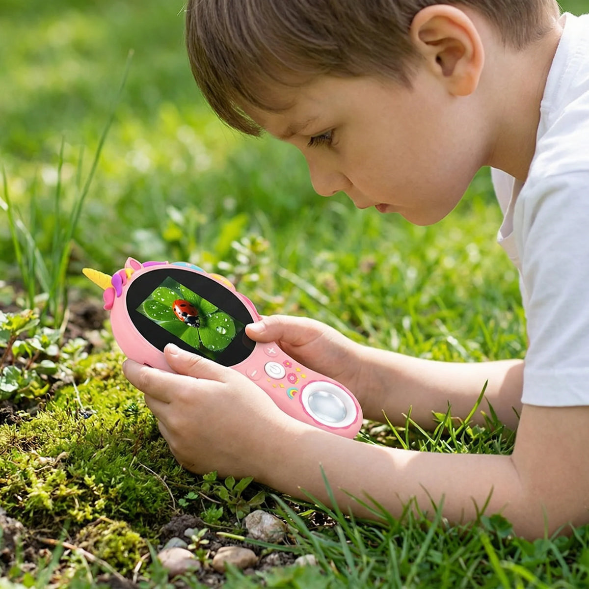 Kids Digital Microscope Built-In Screen Portable Photo & Video Capture
