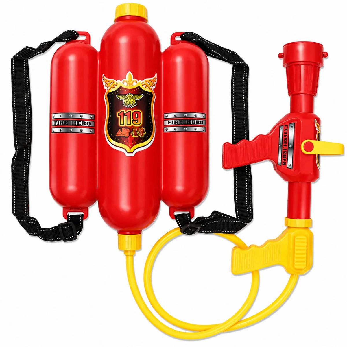 Kids Firefighter Costume Lightweight Polyester Zipper Front & Accessory Options