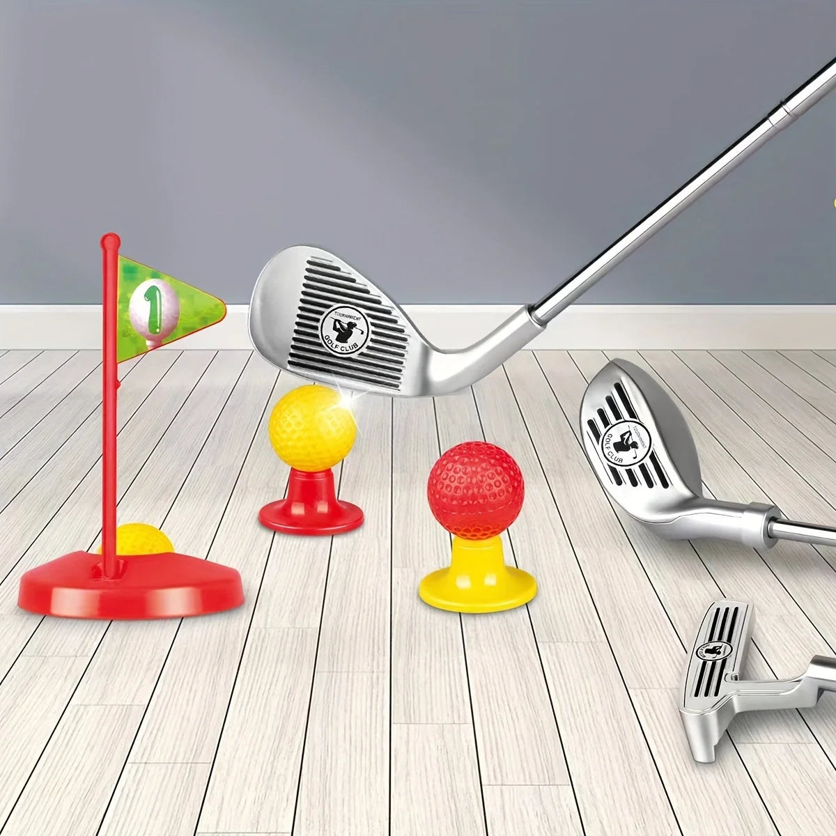 Kids Golf Set Telescopic Adjustable Clubs With Targets & Balls