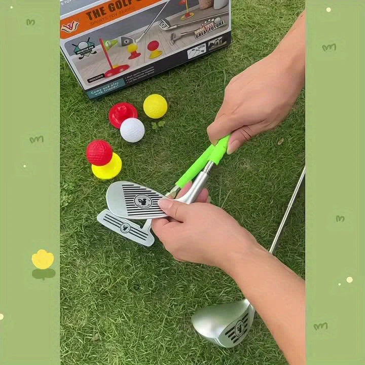Kids Golf Set Telescopic Adjustable Clubs With Targets & Balls