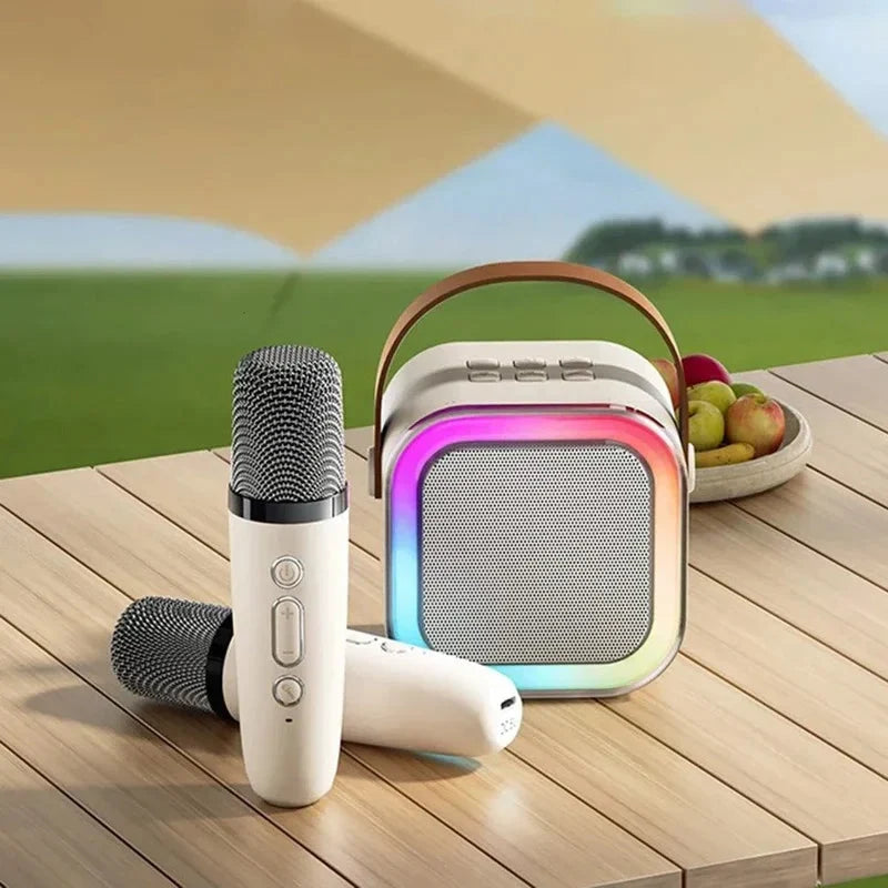 Kids Karaoke Machine Bluetooth Two Wireless Microphones