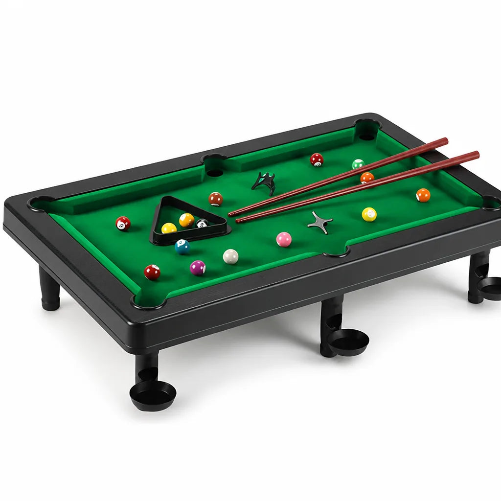 Kids Mini Pool Table Portable Tabletop Plastic