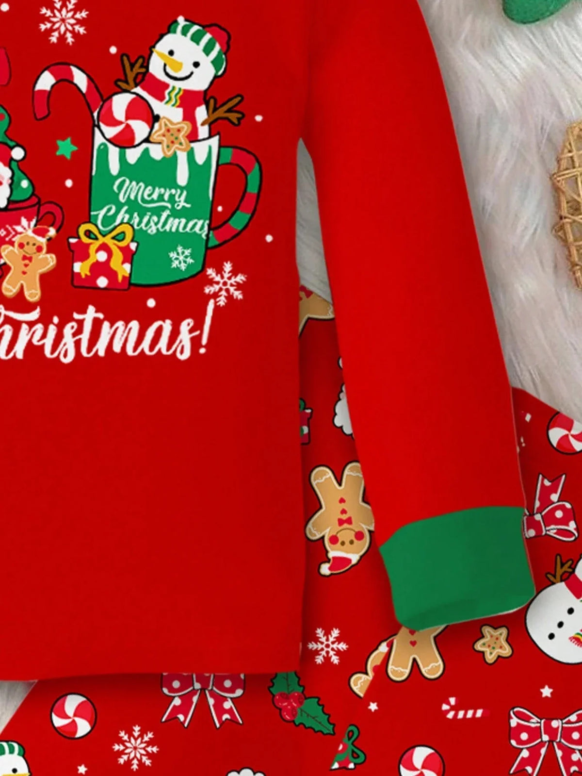 Kids Pajama Set Thermal-Lined Stretch Knit 2-Piece