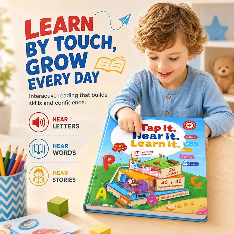 Kids Reading Book Set Touch-and-Listen 30 Leveled Books