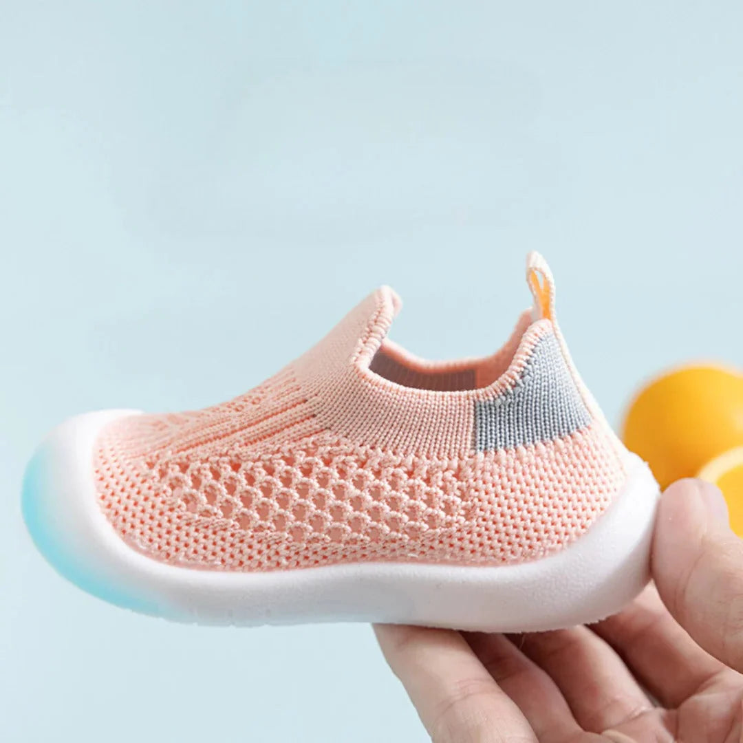 Kids Socks Rubberized Grip Sole Slip-On