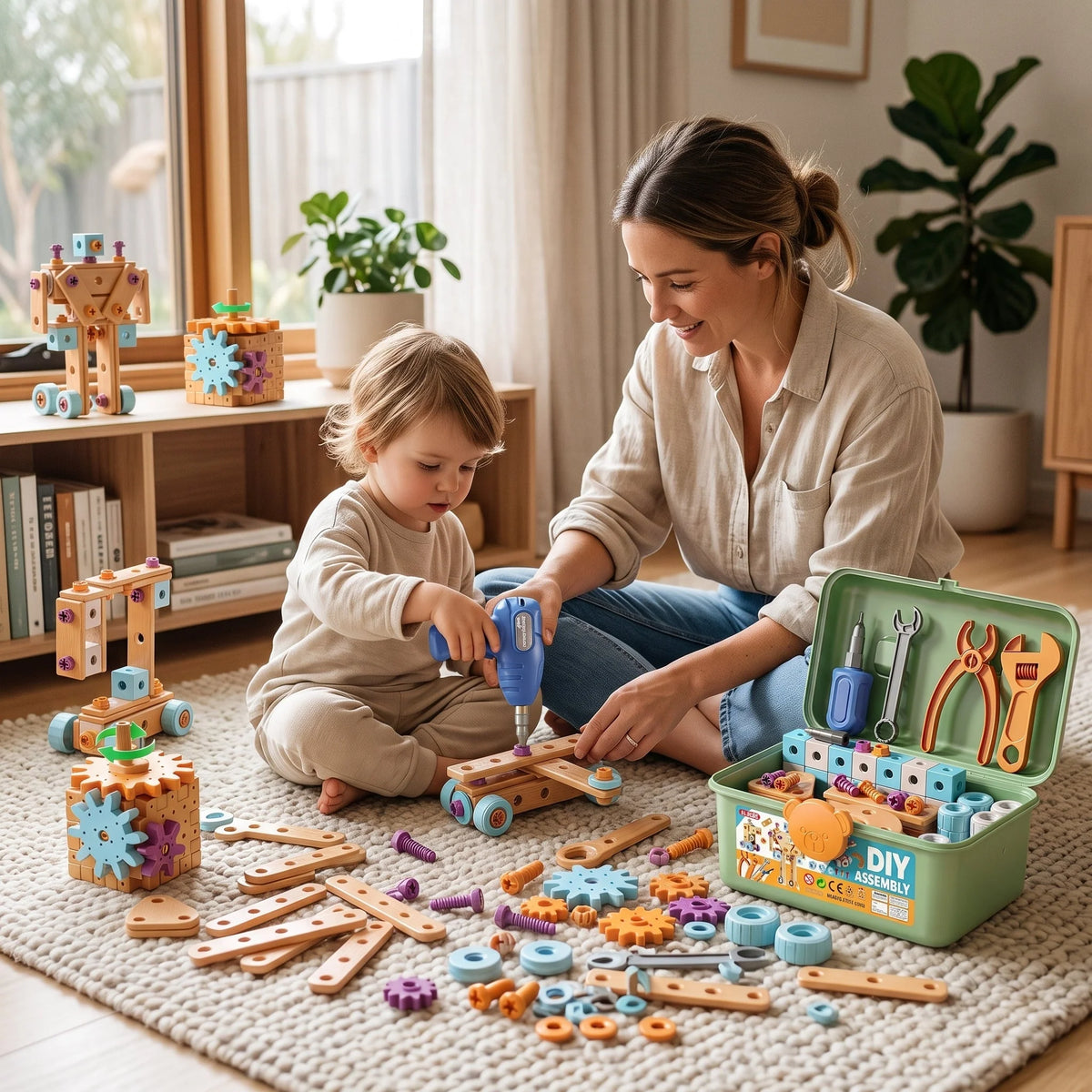 Kids’ Tool Set Electric Drill 126 Pieces