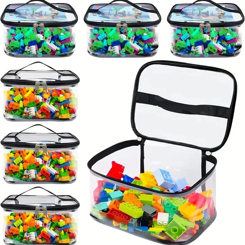Kids Toy Storage Bag Transparent Mesh Drawstring & Quick Dry
