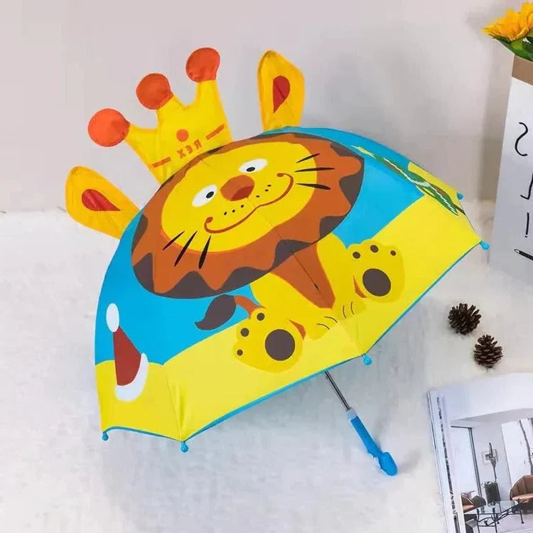 Kids Umbrella Colorful Designs Lightweight Manual Open and Close