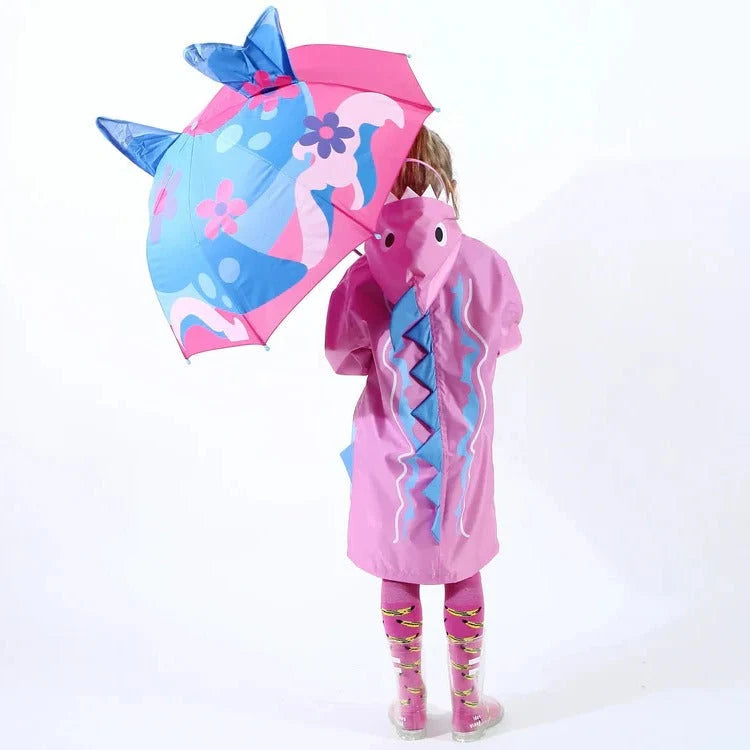 Kids Umbrella Colorful Designs Lightweight Manual Open and Close