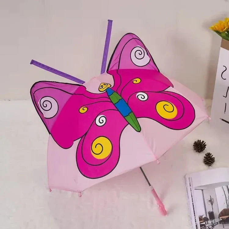 Kids Umbrella Colorful Designs Lightweight Manual Open and Close