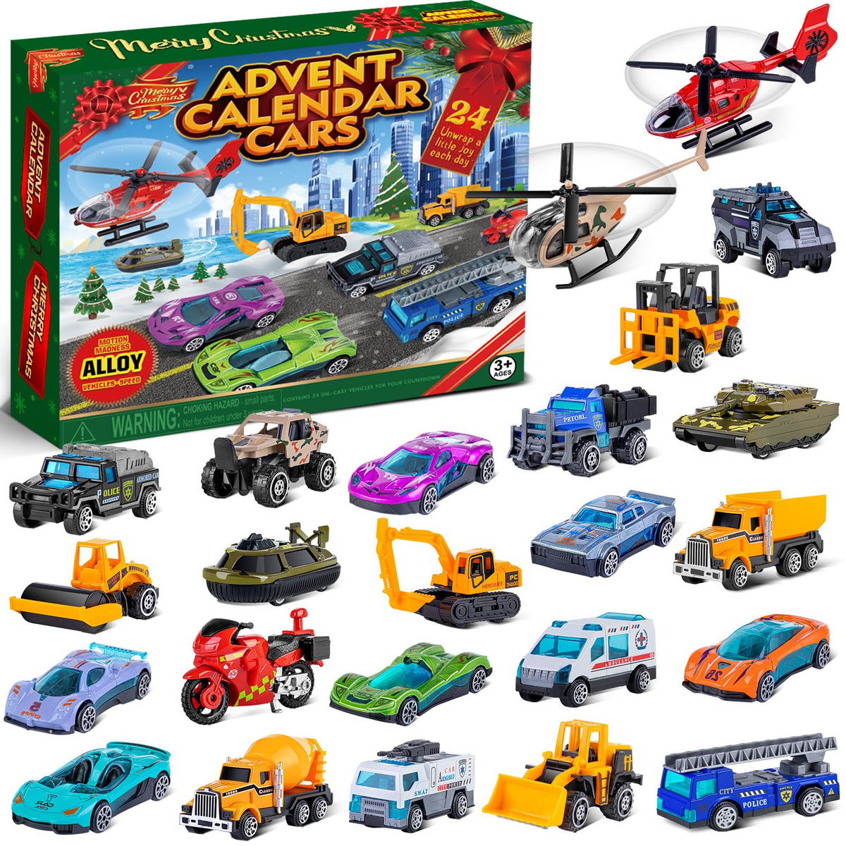 Kids Vehicle Surprise Box Set of 24 Alloy Cars