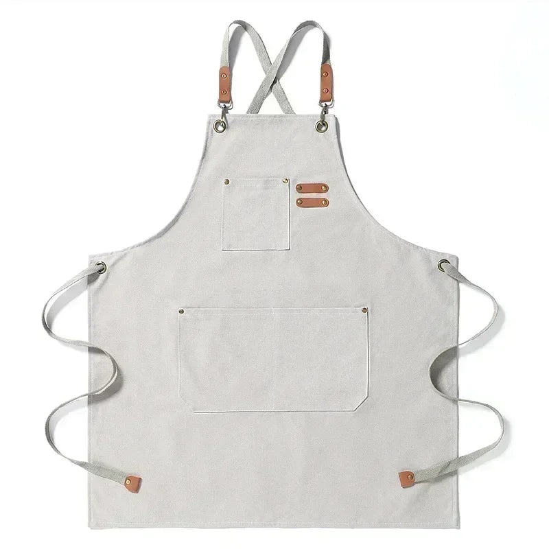 Kitchen Apron Heavy Canvas Adjustable Fit Front Pockets