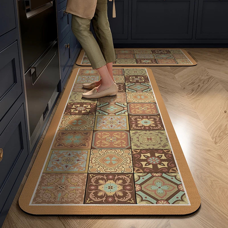 Kitchen Comfort Mat High-Density Foam Non-Slip Backing Wipe-Clean Surface