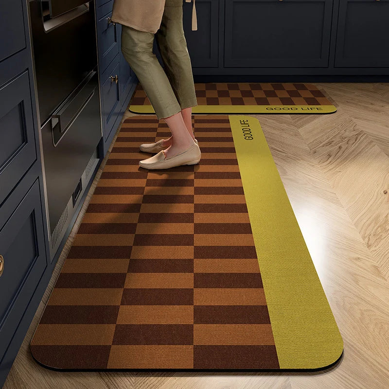 Kitchen Comfort Mat High-Density Foam Non-Slip Backing Wipe-Clean Surface