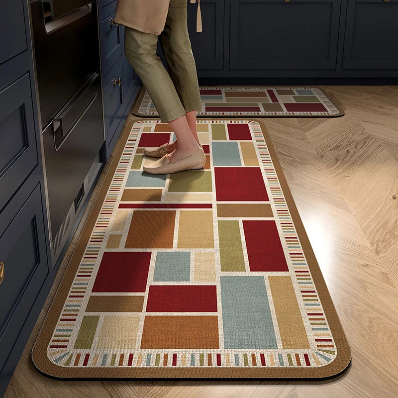 Kitchen Comfort Mat High-Density Foam Non-Slip Backing Wipe-Clean Surface