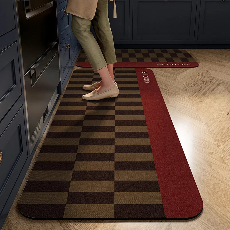 Kitchen Comfort Mat High-Density Foam Non-Slip Backing Wipe-Clean Surface