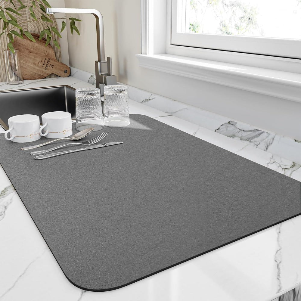 Kitchen Drying Mat Highly Absorbent Waterproof Backing
