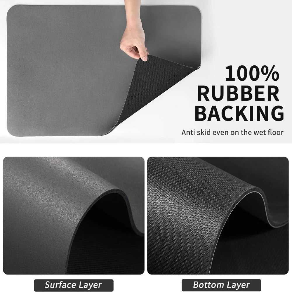 Kitchen Drying Mat Highly Absorbent Waterproof Backing